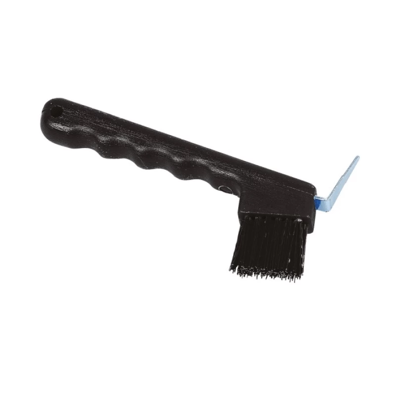 Щетка с кисточкой для очистки копыт, цвет черный