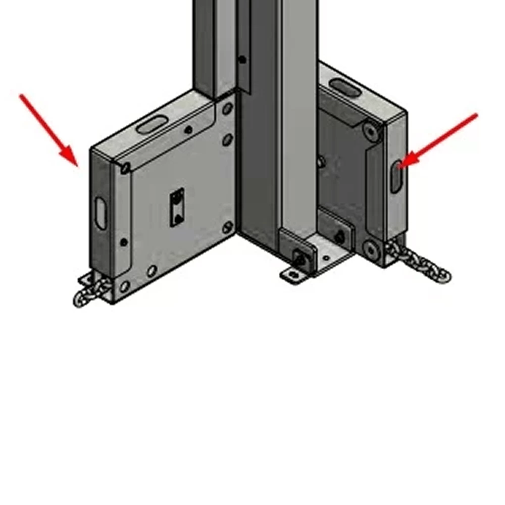 Комплект вертикальных колес для поворотного угола 380мм, в сборе
