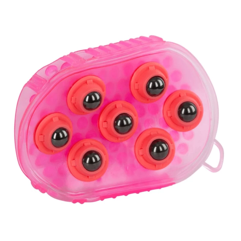 Магнитная массажная расческа, цвет розовый