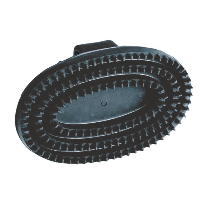 Резиновый гребень с ручкой 13,5x9см, цвет черный