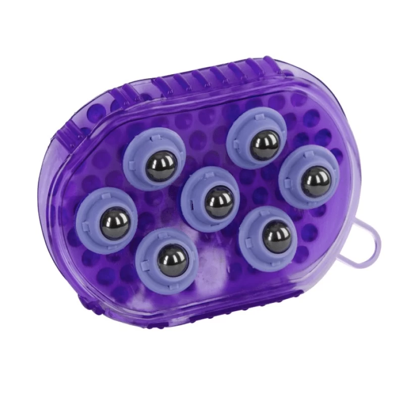 Магнитная массажная расческа, цвет фиолетовый