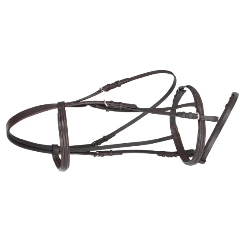 Оголовье для упряжных рабочих лошадей, коричневое