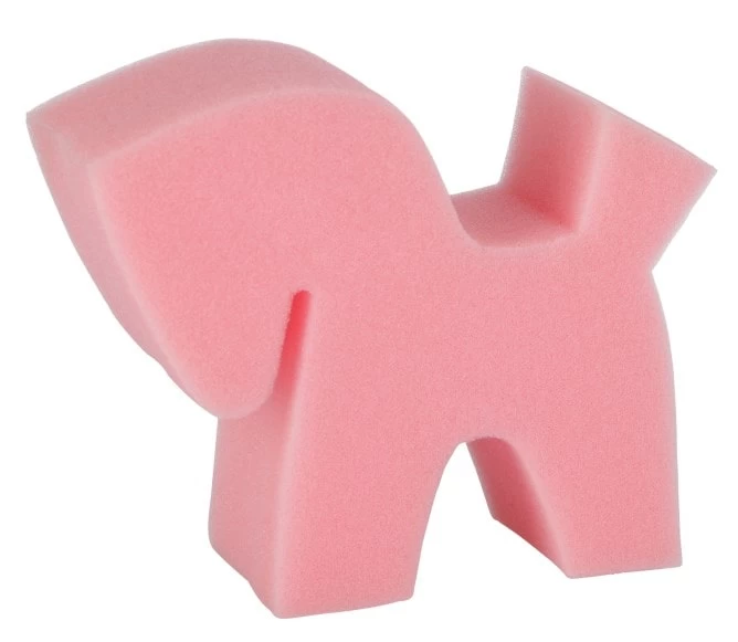 Губка для чистки в форме лошадки, цвет желтый, розовый и голубой