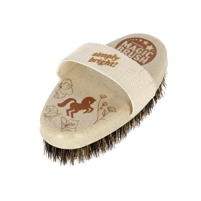 Щетка для лошадей 14см, натуральный волос, жесткая