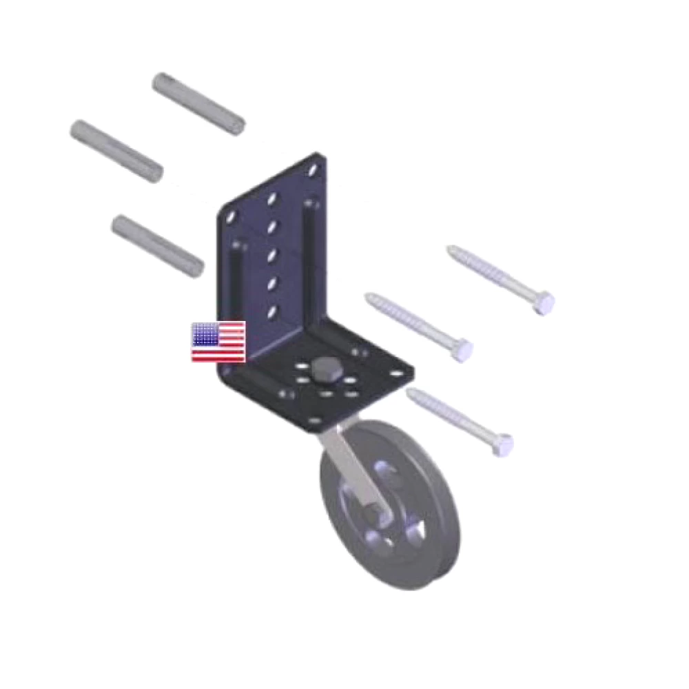 Поворотный ролик 107мм 45 градусов с консолью в комплекте