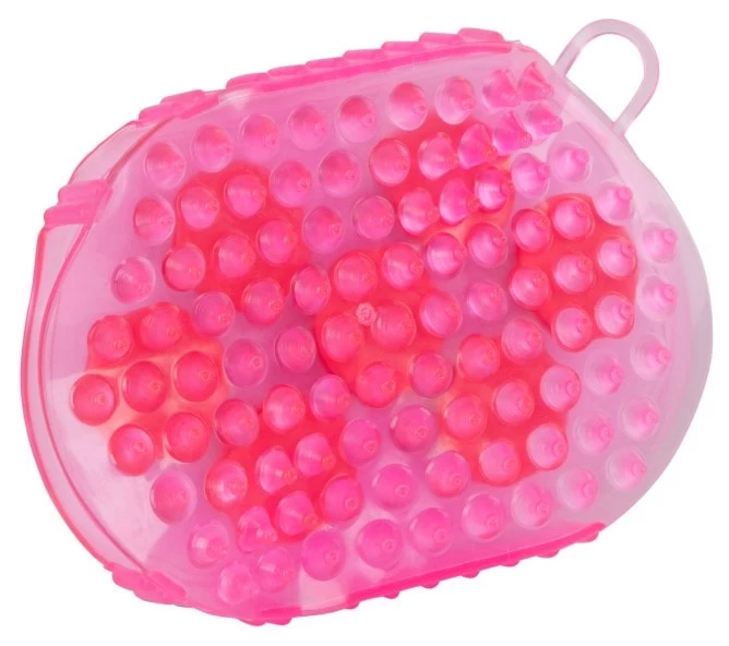 Магнитная массажная расческа, цвет розовый