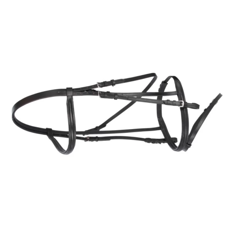 Оголовье для упряжных рабочих лошадей, черное