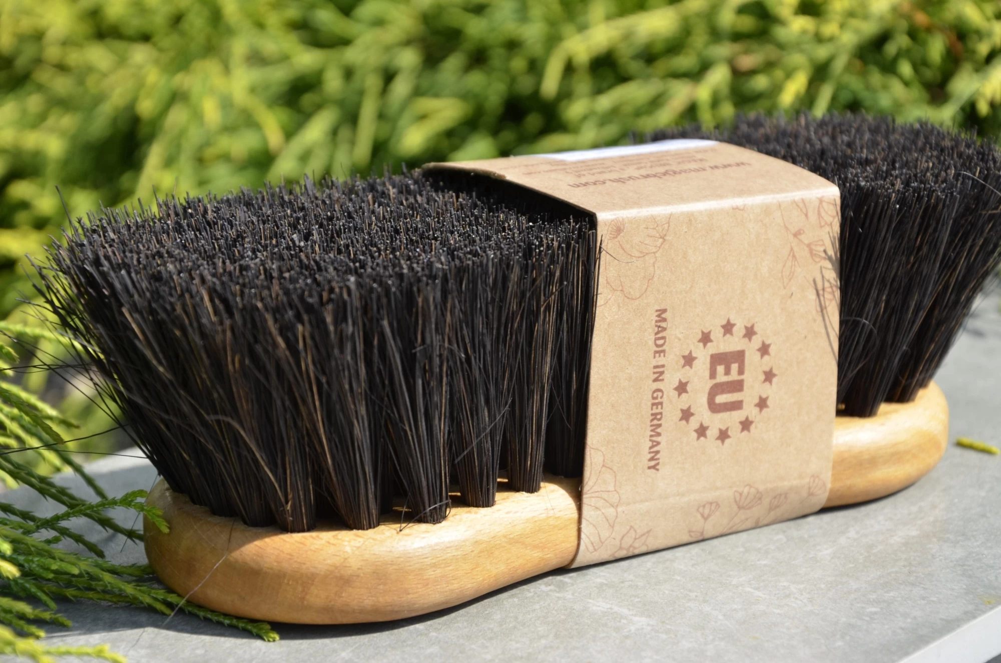 Щетка для лошадей из дерева, жесткая