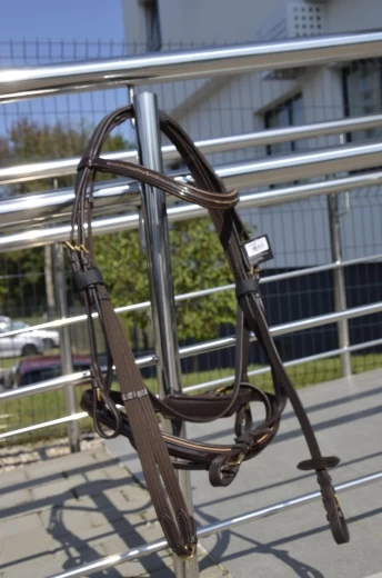 Оголовье Кингстон для средней лошади (Full), коричневое