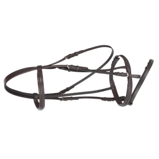 Оголовье для упряжных рабочих лошадей, коричневое