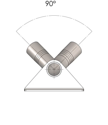 Соединительная труба с одной отводящей линией 100см