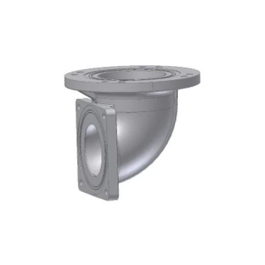 ПВХ колено для насоса 90° 5", 150x150мм