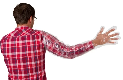 Одноразовые перчатки 90см, 28мкр