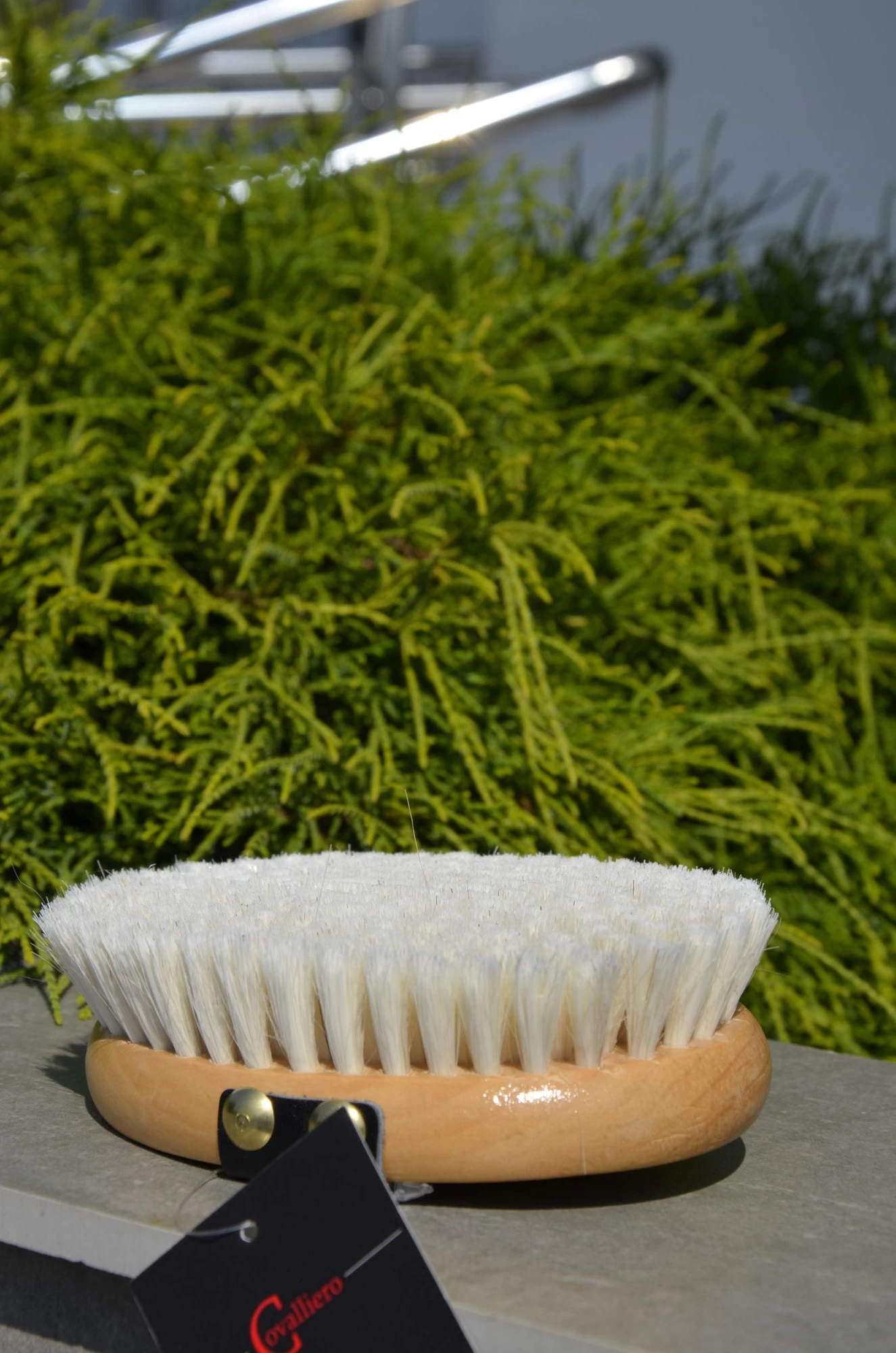 Щетка для лошадей Ковальеро 13см, натуральный волос