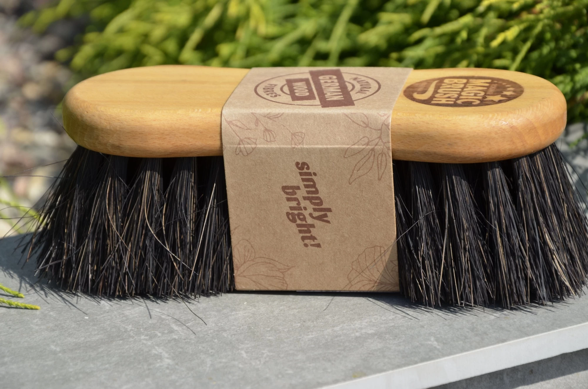 Щетка для лошадей из дерева, жесткая